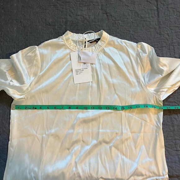 Cotes‎ of London Temple silk blouse ivory size small nwt - Picture 9 of 11